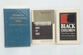 Sociology & Education Lot: Integration, Minority Recruitment Data, And Black Children, 3 Scholarly Books