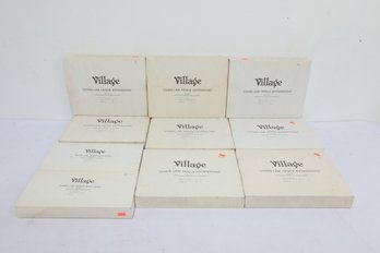 Grouping Of Department 56 Village Chain Link Fence Extensions & Chain Link Fence W/Gate