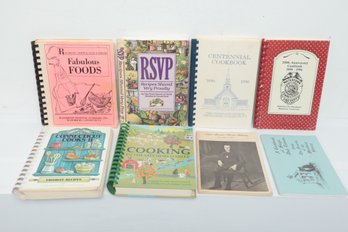 Regional Cooking: Connecticut Community & Church Spiral-Bound Cookbook Lot, 1990-1994, Illustrated