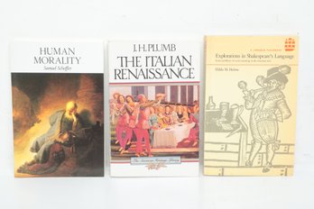 History & Humanities Scholarly Lot: Renaissance, Morality, And Shakespeares Language, 3 Volumes