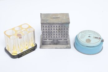 3pc Vintage Coin Banks