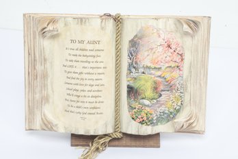 Books Of Love To My Aunt Display Collectible