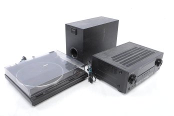 3 Vintage Pioneer Components:  PL670 Turntable, VSX524 Receiver & HTP 100-SW Subwoofer