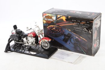 Harley Davidson Motor Cycle Model Telephone Telemania Vintage Beautiful Display Piece.