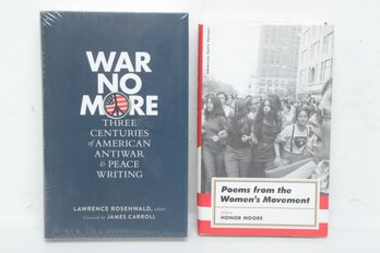Social History & Poetry: War No More (HC DJ) & Poems From The Women's Movement 1st Ed (HC DJ)