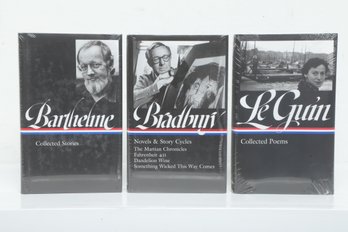 Literature & Sci-Fi: Library Of America HC DJ Lot - Barthelme, Bradbury, Le Guin