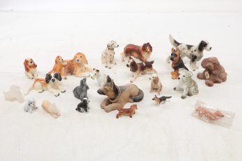 Lot Of Assorted Dog Figurines And Statues
