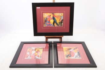3 Framed Prints By Sharon Carson 'El Baile' & 'Los Bailarines De Flamenco' & Unknown Title