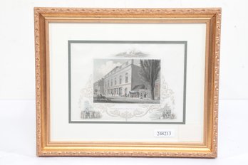 Hand Colored Etching - Theatre` Walnut Street Philadelphia