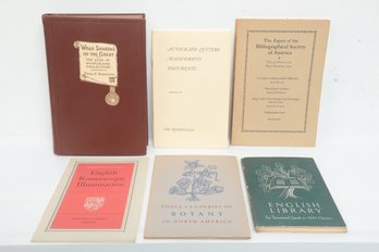 Bibliography & Book History: 6 Vols. Incl. Autograph Collecting, Illumination, And Botany, 1930-1955
