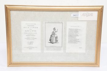 1776 Original Leaves From 'Bells British Theatre' Copperplate Engraving On Handmade Paper