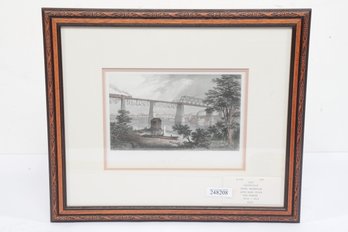 1872 Louisville Steel Engraving With Hand Color ASA Warren