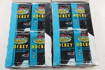 Two Boxes Of Tops Stadium Club Premier Hockey Wax Boxes 1993-94 Series 2