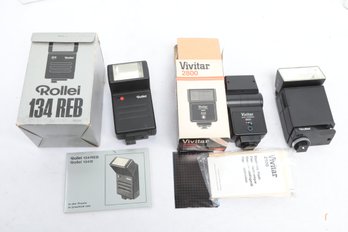 Rollei Beta 5 And 134 REB Flash W/ Vivitar 2800 Flash