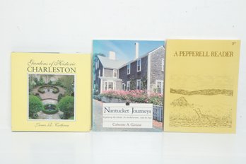 Regional History & Architecture: Charleston, Nantucket, And Pepperell, 3 Illustrated HC/SC Volumes