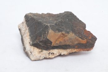 Rock Embedded Quartz Stripe Specimen  W/ Iron Staining