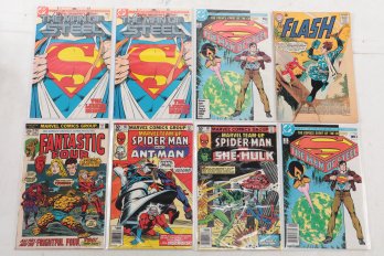 Marvell & DC Comic Book Vintage Lot Fantastic Four Spider-man Superman The Flash