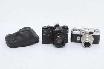 Vintage Zenit 11 And Argus Cameras