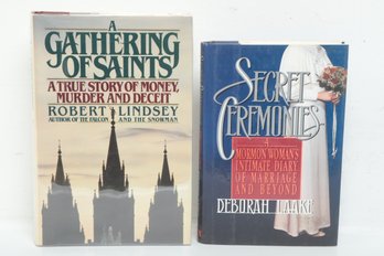 Religion & True Crime: Mormonism History & Memoir, 2 Hardcovers With Dust Jackets