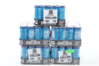 Lot Of 5 Throne Sport Coffee, Cold Brew Cans, French Vanilla  12 Packs