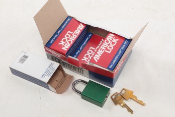 6 New American Lock - Pad Locks - Keyed Alike - New In Boxes