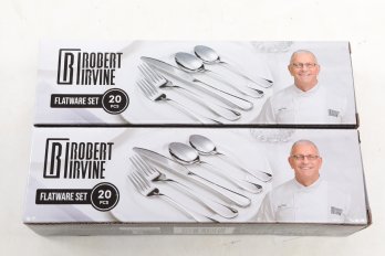 2 - Robert Irvine 20 Piece Flatware Set - New In Original Packaging - 40 Pieces Total