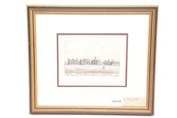 Early Serigraph Of Harvard College