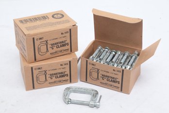 Adjustable 'C' Clamps #1415 (1 1/2' Capacity) - 3 Boxes W/12 Clamps Per Box
