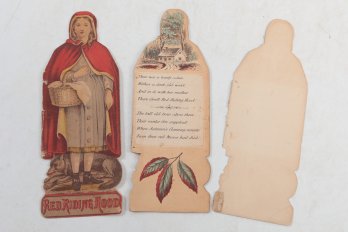 1863, Prang Red Riding Hood By Lydia L. Very  Early American Shape Book