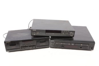 Lot Of 3 - Toshiba DVD Player Pioneer Cassett Player & Sony CD Player