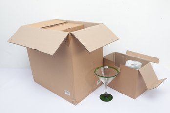 12pc Acopa 24oz Green Martini Glasses