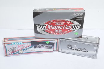 Lot Of 3 NASCAR Diecast Collectible Sets  Action / Ertl Transporters & Platinum Series