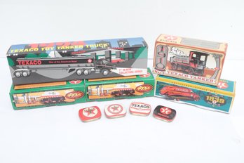 Lot Of Assorted Texaco Collectibles Including Banks, Die Cast, Tins, Etc.