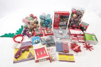 Large Christmas Lot W/ Ornaments And Supplies