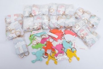 96pc New Assorted Color Pig Kangaroo Poodle LOLO Keychains