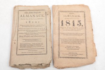 2 Almanacs Beers' Almanack, For The Year Of Our Lord 1815. By Andrew Beers. New Haven,