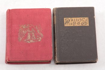 2 Small Juvenals 1847 The Little Pilgrims Progress & Daily Food For Christians
