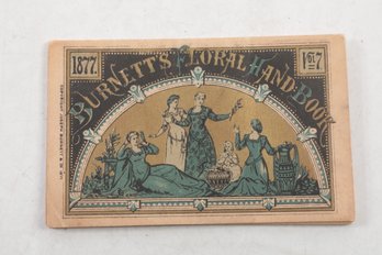 1877 Advertising Burnetts Floral Hand-Book, 1877. Copyright Joseph Burnett & Co.