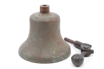 Antique Locomotive Pneumatic Bronze Bell Marked PRIME Milwaukee BR-1095