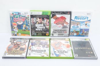 8pc Mostly Sports Games Video Game Lot WII, Xbox, PS2