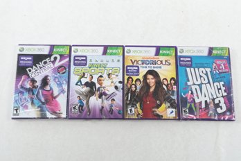 Lot Of 4 Xbox 360 Games Kinect Just Dance Victoriuous Sports Dance Central