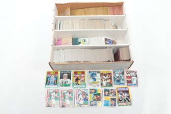 Three Rows Of Early-mid 1980's Hockey Football & Baseball Cards Stars Semi Stars Fan Favorites & Commons