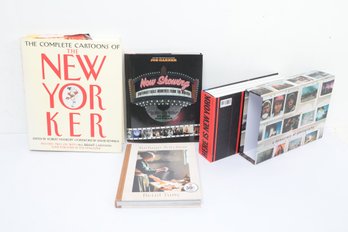4pc Assorted Coffee Table Book Lot W/ Cartoon New Yorker