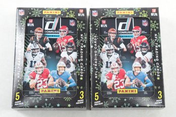(2) 2024 Sealed Donruss Football Holiday Tins 3 Packs Per Tin Chance For Exclusive Parallels & Rookie Cards