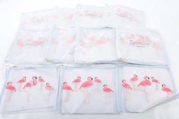 Lot Of 19  LoLo  Watch Hill See Through Mesh Pink Flamingo Bag 12' X 11