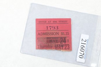 May 24, 1940 Madison Square Garden Vintage Boxing Ticket Stub