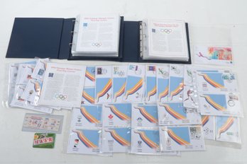Winter & Summer Olympic First Day Covers W/ Binders 2000 & 04 Over 200 Envelopes  NY Yankees ALCS Ticket