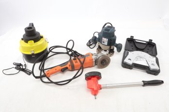 Lot Of Tools & Equipment Sanders Gorilla Ladder Ladders In Box Lufkin Measuring Wheel And More.