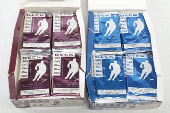 (2) Partial Hockey Boxes 1994-95 Upper Deck Series 1 W/ 19 Packs & Series 2 W/ 28 Packs