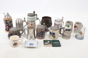 Large Beer Stein And Mug Collection W/ Some Limited Editions.